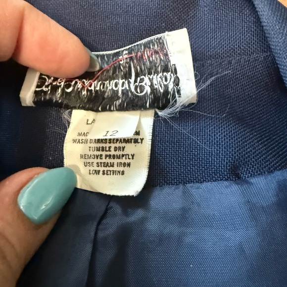 The Wardrobe Builder By Devon Navy Blazer Women’s Size 12 - Picture 5 of 6